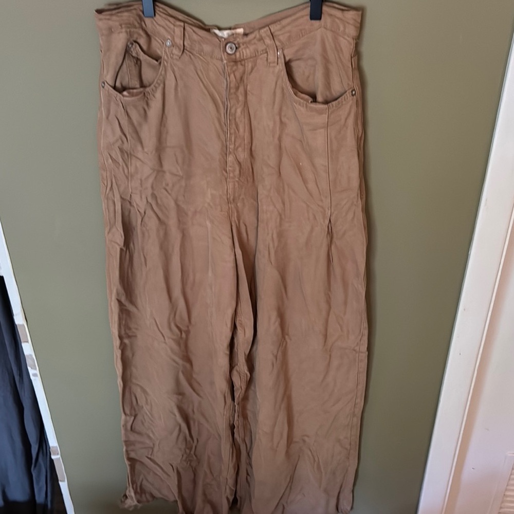 We The Free  old west Wide Leg Pants - Tan